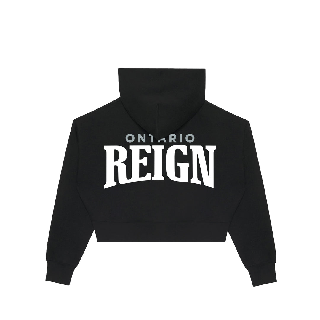 Crown Wordmark Womens Crop Zip Hood