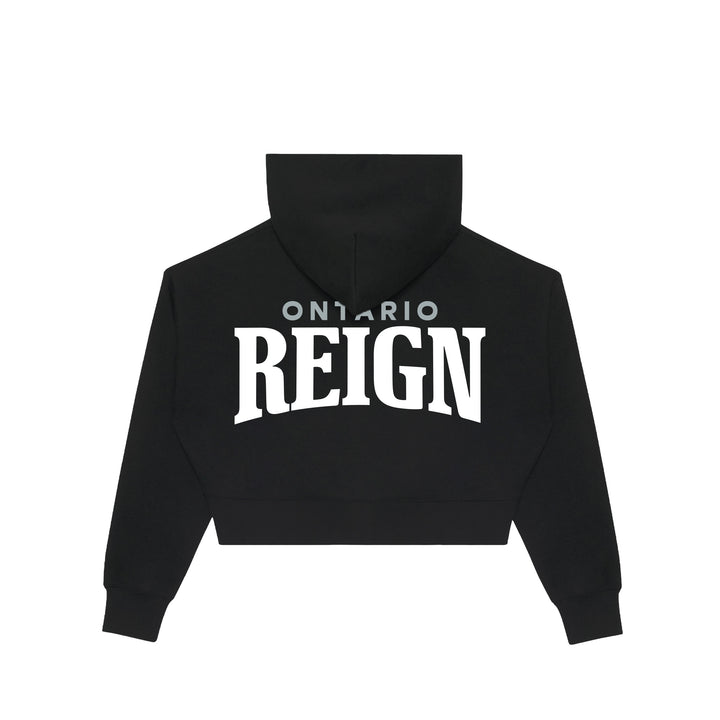 Crown Wordmark Womens Crop Zip Hood