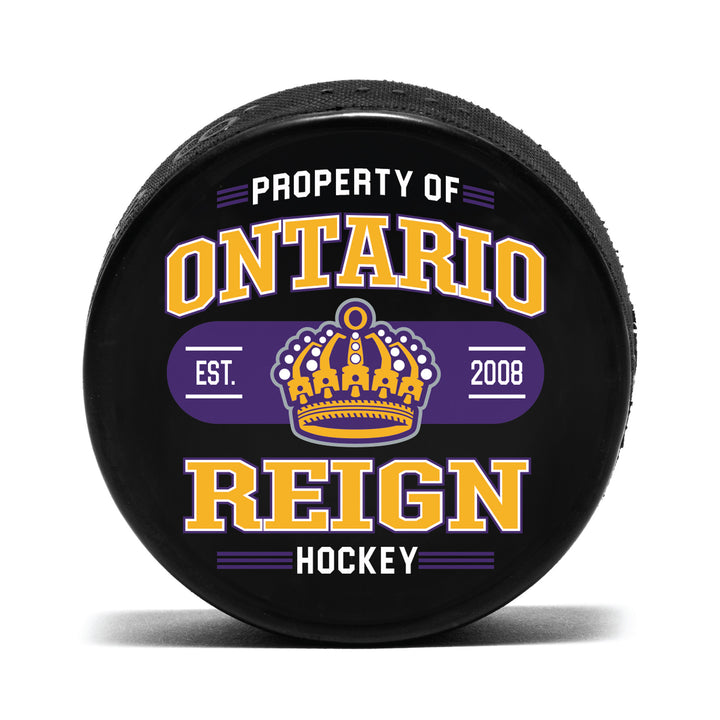 Property of Ontario Reign Hockey Puck