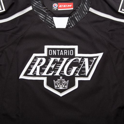 Ontario Reign Road Quicklite Authentic Jersey - BLACK